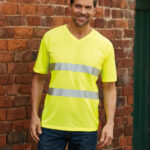 T-shirt v-neck Fluo