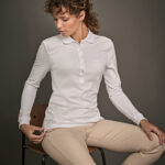Damskie polo z długim rękawem Luxury Stretch