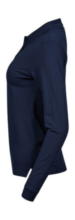 Damskie polo z długim rękawem Luxury Stretch - obrazek 2