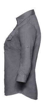 Bluzka z podwijanymi rękawami 3/4 - obrazek 4