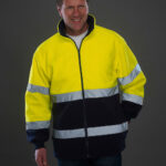 Dwukolorowa kurtka z polaru Fluo