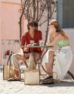 Średnia Torba jutowa na zakupy z kieszonką - obrazek 3