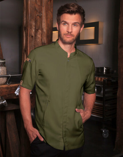 Short-Sleeve Chef Jacket Green-Generation